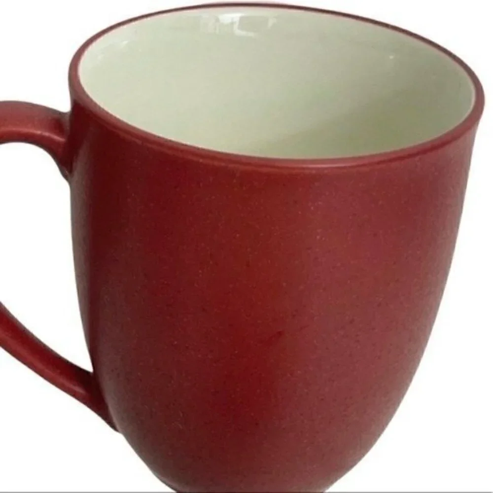 Noritake Colorwave Raspberry Stoneware 12 Oz Mugs - Set Of 4 # 8045Y